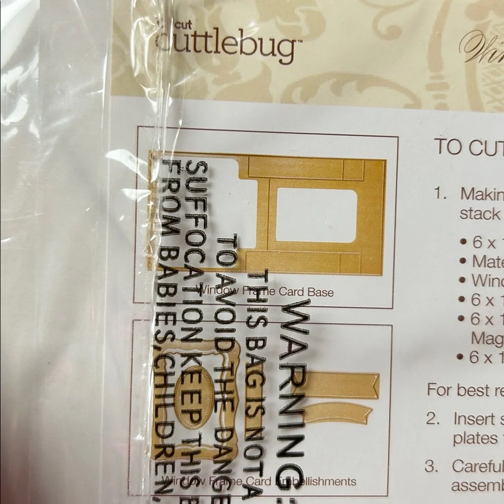 Bundle of Cricut Cuttlebug Anna Griffin Magnetic Cutting Mat & Window Frame Dies